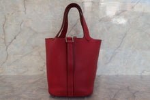 Load image into Gallery viewer, HERMES PICOTIN PM Clemence leather Rouge vif □G Engraving Hand bag 700120009