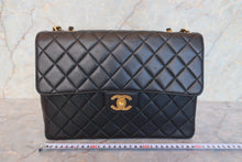 画像をギャラリービューアに読み込む, CHANEL/シャネル 中マトラッセシングルフラップチェーンショルダーバッグ ラムスキン ブラック/ゴールド金具 ショルダーバッグ 700120241
