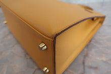 將圖片載入圖庫檢視器 HERMES/エルメス ケリー25 ヴォーエプソン ジョーヌアンブル C刻印 ショルダーバッグ 700070009