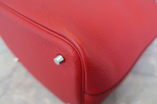 将图片加载到图库查看器,HERMES PICOTIN LOCK MM Clemence leather Rouge garance □H刻印 Hand bag 800030187