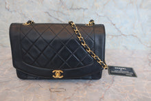 画像をギャラリービューアに読み込む, CHANEL/シャネル ダイアナマトラッセチェーンショルダーバッグ ラムスキン ブラック/ゴールド金具 ショルダーバッグ 800020125