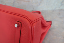 Load image into Gallery viewer, HERMES BIRKIN 35 Clemence leather Bougainvillier □M Engraving Hand bag 700060279