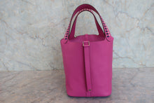 画像をギャラリービューアに読み込む, HERMES/エルメス ピコタンロックMMトレサージュ ヴォーエプソン マグノリア/ブルーサフィール/クレ C刻印 ハンドバッグ 800030190