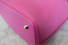 画像をギャラリービューアに読み込む, HERMES/エルメス ピコタンロックMMトレサージュ ヴォーエプソン マグノリア/ブルーサフィール/クレ C刻印 ハンドバッグ 800030190