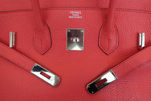 Load image into Gallery viewer, HERMES BIRKIN 35 Clemence leather Bougainvillier □M Engraving Hand bag 700060279