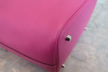 画像をギャラリービューアに読み込む, HERMES/エルメス ピコタンロックMMトレサージュ ヴォーエプソン マグノリア/ブルーサフィール/クレ C刻印 ハンドバッグ 800030190