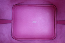 画像をギャラリービューアに読み込む, HERMES/エルメス ピコタンロックMMトレサージュ ヴォーエプソン マグノリア/ブルーサフィール/クレ C刻印 ハンドバッグ 800030190