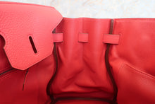 Load image into Gallery viewer, HERMES BIRKIN 35 Clemence leather Bougainvillier □M Engraving Hand bag 700060279