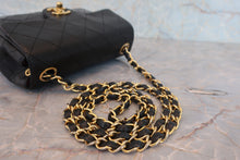 Load image into Gallery viewer, CHANEL Mini Matelasse single flap chain shoulder bag Lambskin Black/Gold hadware Shoulder bag 800070016