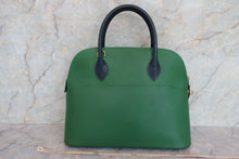 画像をギャラリービューアに読み込む, HERMES/エルメス ボリード35 クシュベル グリーン/ネイビー 〇Z刻印 ハンドバッグ 700060309