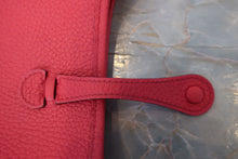 将图片加载到图库查看器,HERMES EVELYNE TPM Clemence leather Rose extreme C刻印 Shoulder bag 700120039