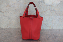 将图片加载到图库查看器,HERMES PICOTIN LOCK PM Clemence leather Rouge pivoine □R刻印 Hand bag 800080103