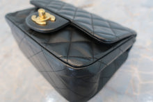 Load image into Gallery viewer, CHANEL Mini matelasse chain shoulder bag Lambskin Black/Gold hadware Shoulder bag 700090095