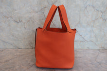 Load image into Gallery viewer, HERMES PICOTIN LOCK PM Clemence leather Feu □R Engraving Hand bag 800030177
