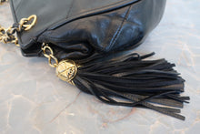 画像をギャラリービューアに読み込む, CHANEL/シャネル ココマークフリンジチェーンショルダーバッグ ラムスキン ブラック/ゴールド金具 ショルダーバッグ 800010014