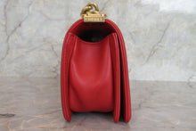 Load image into Gallery viewer, CHANEL LeBOY CHANEL chain shoulder bag Lambskin Red/Goldr hadware Shoulder bag 700060077