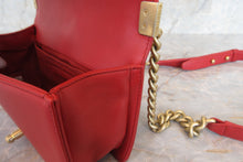 Load image into Gallery viewer, CHANEL LeBOY CHANEL chain shoulder bag Lambskin Red/Goldr hadware Shoulder bag 700060077