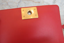 Load image into Gallery viewer, CHANEL LeBOY CHANEL chain shoulder bag Lambskin Red/Goldr hadware Shoulder bag 700060077