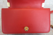 Load image into Gallery viewer, CHANEL LeBOY CHANEL chain shoulder bag Lambskin Red/Goldr hadware Shoulder bag 700060077