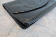 將圖片載入圖庫檢視器 CHANEL/シャネル ココマークチェーンウォレット キャビアスキン ブラック/ゴールド金具 ショルダーバッグ 700090052