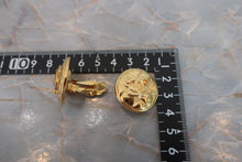Load image into Gallery viewer, CHANEL CC mark round earring Gold plate Gold Earring 700080090