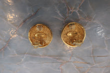 Load image into Gallery viewer, CHANEL CC mark round earring Gold plate Gold Earring 700080090