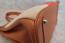 画像をギャラリービューアに読み込む, HERMES/エルメス バーキン35 バレニア/トワルアッシュ フィセル/パプリカ/フォーブ □R刻印 ハンドバッグ 800010006