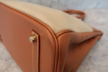 画像をギャラリービューアに読み込む, HERMES/エルメス バーキン35 バレニア/トワルアッシュ フィセル/パプリカ/フォーブ □R刻印 ハンドバッグ 800010006
