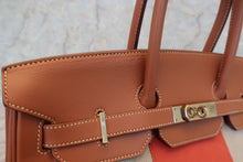 画像をギャラリービューアに読み込む, HERMES/エルメス バーキン35 バレニア/トワルアッシュ フィセル/パプリカ/フォーブ □R刻印 ハンドバッグ 800010006