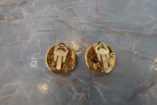 Load image into Gallery viewer, CHANEL CC mark round earring Gold plate Gold Earring 700080089