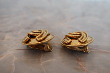 Load image into Gallery viewer, CHANEL CC mark round earring Gold plate Gold Earring 700080089