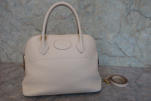 将图片加载到图库查看器,HERMES/BOLIDE 31 Clemence leather Craie A刻印 Shoulder bag 800030210