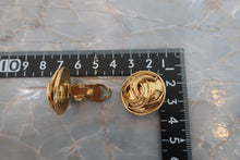 Load image into Gallery viewer, CHANEL CC mark round earring Gold plate Gold Earring 700080089