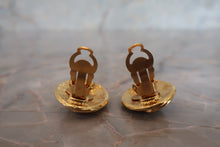 Load image into Gallery viewer, CHANEL CC mark round earring Gold plate Gold Earring 700080089