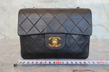将图片加载到图库查看器,CHANEL/香奈儿 迷你CF 单盖包 链条包 羊皮 Black/Gold hardware(黑色/金色金属) 肩背包 800080224