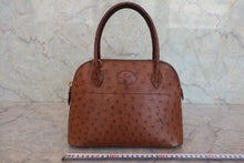 Load image into Gallery viewer, HERMES/BOLIDE 27 Ostrich lether Brown 〇Y Engraving Shoulder bag 800060121