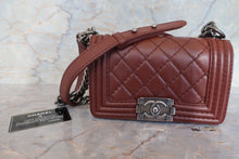 Load image into Gallery viewer, CHANEL Mini LeBOY CHANEL chain shoulder bag Lambskin Brown/Silver hadware Shoulder bag 700120025