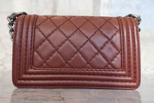 Load image into Gallery viewer, CHANEL Mini LeBOY CHANEL chain shoulder bag Lambskin Brown/Silver hadware Shoulder bag 700120025