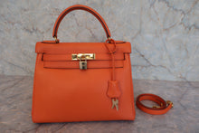 画像をギャラリービューアに読み込む, HERMES/エルメス ケリー28 ヴォーガリバー オレンジ 〇V刻印 ショルダーバッグ 800020019