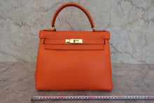 画像をギャラリービューアに読み込む, HERMES/エルメス ケリー28 ヴォーガリバー オレンジ 〇V刻印 ショルダーバッグ 800020019