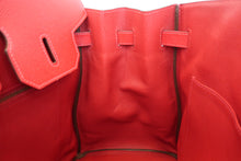 將圖片載入圖庫檢視器 HERMES/エルメス バーキン35 ヴォーエプソン ルージュカザック □R刻印 ハンドバッグ 800050086