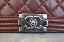 Load image into Gallery viewer, CHANEL Mini LeBOY CHANEL chain shoulder bag Lambskin Brown/Silver hadware Shoulder bag 700120025