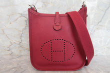 Load image into Gallery viewer, HERMES  EVELYNE TPM Epsom leather Rouge Grenet X Engraving Shoulder bag 700030289