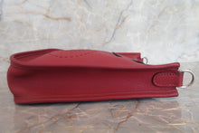 Load image into Gallery viewer, HERMES  EVELYNE TPM Epsom leather Rouge Grenet X Engraving Shoulder bag 700030289
