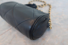 Load image into Gallery viewer, CHANEL CC mark fringe chain shoulder bag Lambskin Navy/Gold hadware Shoulder bag 700080071