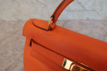 画像をギャラリービューアに読み込む, HERMES/エルメス ケリー28 ヴォーガリバー オレンジ 〇V刻印 ショルダーバッグ 800020019