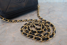 Load image into Gallery viewer, CHANEL CC mark fringe chain shoulder bag Lambskin Navy/Gold hadware Shoulder bag 700080071