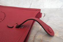 Load image into Gallery viewer, HERMES  EVELYNE TPM Epsom leather Rouge Grenet X Engraving Shoulder bag 700030289