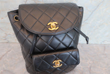 Load image into Gallery viewer, CHANEL Matelasse chain back pack Lambskin Black/Gold hadware Back pack 700080063