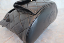 Load image into Gallery viewer, CHANEL Matelasse chain back pack Lambskin Black/Gold hadware Back pack 700080063